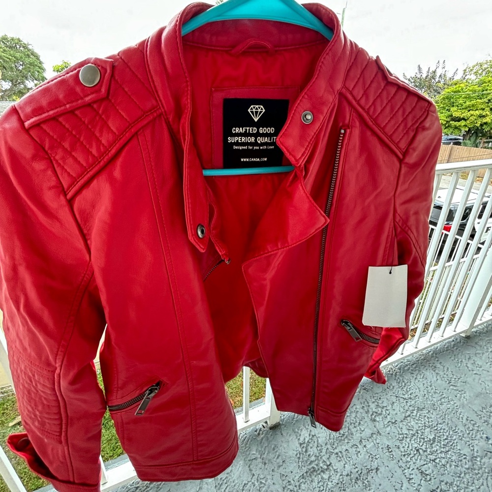 RED LEATHER JACKET